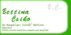 bettina csiko business card